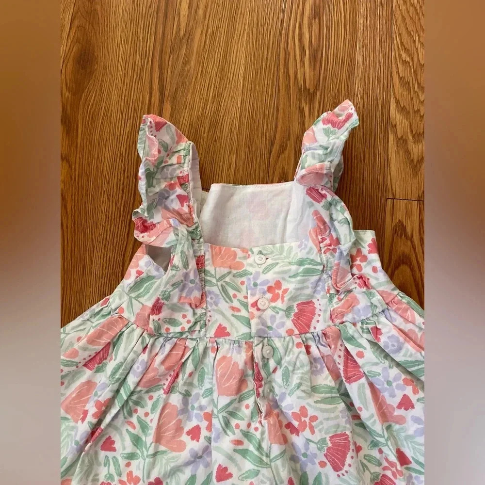 floral print ruffle babygirl dress - Picture 6 of 8